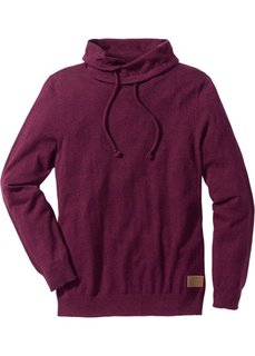 Пуловер Regular Fit (красный меланж) Bonprix