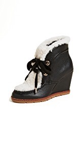 Kate Spade New York Sandy Wedge Shearling Booties