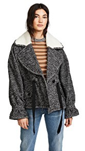 Marissa Webb Annalise Herringbone Boucle Jacket