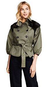 Marissa Webb Laurel Canvas &amp; Fur Jacket