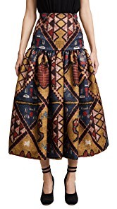Stella Jean Patterned Midi Skirt