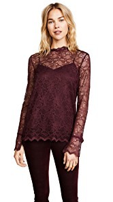 Theory Long Sleeve Lace Top