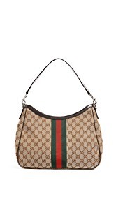 What Goes Around Comes Around Gucci Coated Canvas Web Hobo Bag (Previously Owned)
