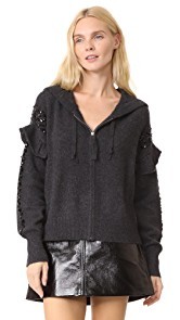 Wildfox Hazy Cashmere Zip Hoodie