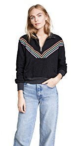 Wildfox 80s Track Star Soto Warm Up Sweatshirt