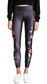 Terez Crystal Lips Tall Band Leggings