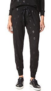 Terez Black Skull Foil Jogger