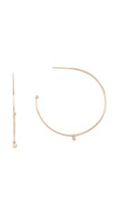 Zoe Chicco 14k Gold Elegant Hoop with Dangle Accent