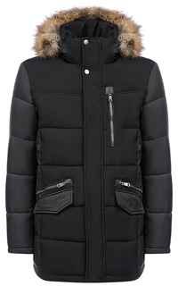 Пуховик с отделкой мехом енота Urban Fashion for men
