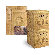 Короб картонный, складной, большой, 28*38*31.5 см, 2 шт., EGYPT, Valiant