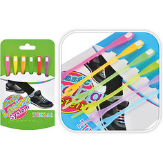 Цветные резиновые шнурки для обуви, 6 шт Tukzar