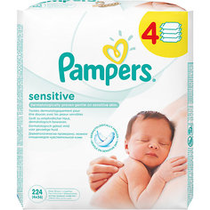 Салфетки детские влажные Pampers  Sensitive,  224 шт., Pampers