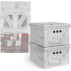 Короб для хранения TRAVELLING LONDON , 25*33*18.5 см, 2 шт., VALIANT