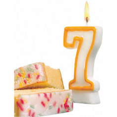 Свеча-цифра 7. асс цв., 8.5см, парафин, блистер Susy Card