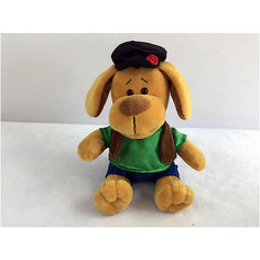 Мягкая игрушка TEDDY "Собака в кепке", 15 см