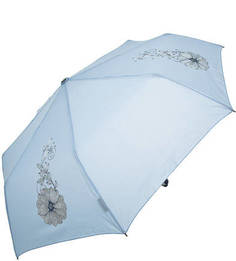 Голубой складной зонт с цветочным принтом Doppler