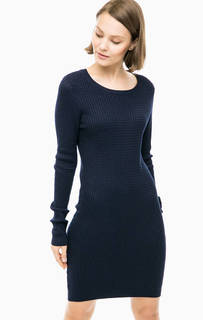 Короткое синее платье-свитер Vero Moda