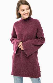 Короткое платье-свитер бордового цвета Vero Moda