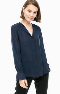 Синяя блуза на пуговицах Selected