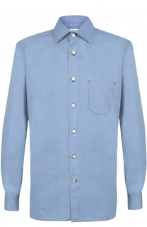 Хлопковая рубашка с воротником кент Kiton