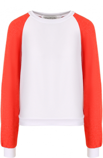 Пуловер с круглым вырезом и контрастными рукавами Wildfox