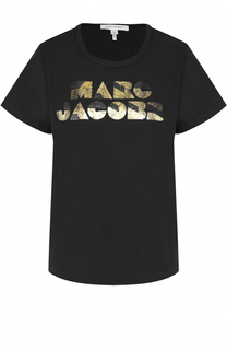 Хлопковая футболка прямого кроя с круглым вырезом Marc Jacobs
