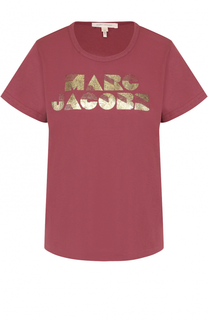 Хлопковая футболка прямого кроя с круглым вырезом Marc Jacobs