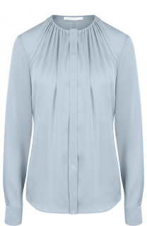 Блуза с круглым вырезом и драпировкой BOSS