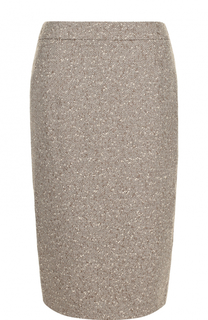 Шерстяная юбка-миди с разрезом Escada