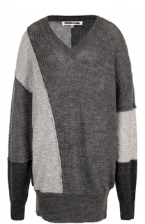 Удлиненный пуловер свободного кроя с V-образным вырезом MCQ