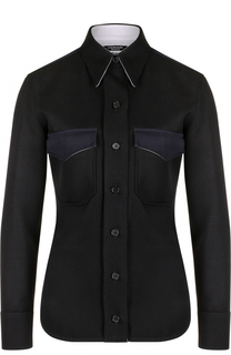 Приталенная блуза с декорированным накладными карманами CALVIN KLEIN 205W39NYC