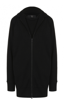 Удлиненный хлопковый кардиган на молнии Yohji Yamamoto