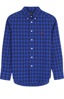 Хлопковая рубашка в клетку Polo Ralph Lauren