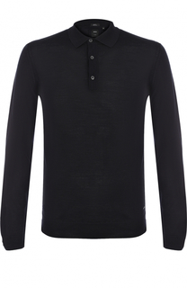 Хлопковое поло с длинными рукавами BOSS