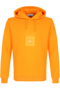 Хлопковое худи с логотипом бренда Stone Island