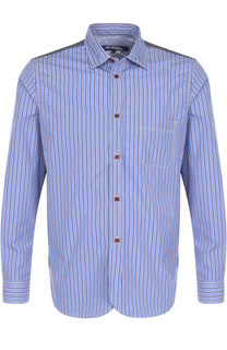 Хлопковая рубашка с контрастной отделкой Junya Watanabe