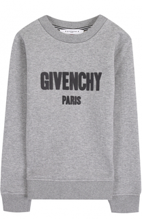 Хлопковый свитшот с логотипом бренда Givenchy