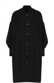 Однотонное пальто свободного кроя с манжетами Yohji Yamamoto