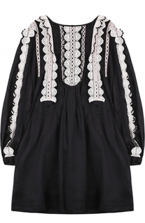 Платье свободного кроя с кружевной отделкой Isabel Marant