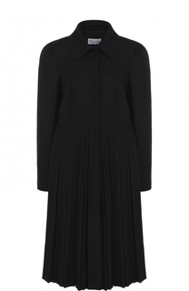 Однотонное шерстяное пальто со складками REDVALENTINO