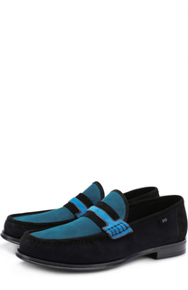 Замшевые лоферы Genova с контрастной отделкой Dolce &amp; Gabbana