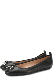Кожаные балетки с бантом Tod’s Tods