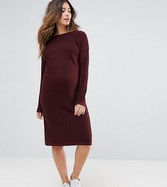 Фактурное платье-джемпер ASOS Maternity - Красный