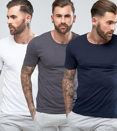 3 футболки классического кроя BOSS by Hugo Boss - Мульти