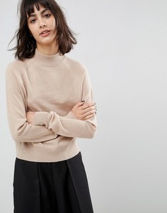 Джемпер из 100% кашемира с высокой горловиной ASOS WHITE - Коричневый