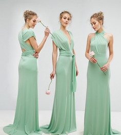Платье-трансформер длины макси TFNC WEDDING - Зеленый