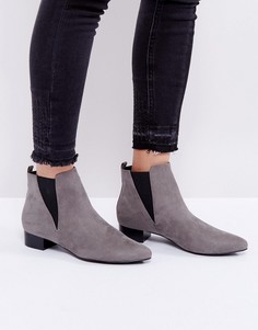 Ботинки на среднем каблуке с острым носком London Rebel - Серый