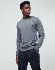 Серый свитшот с логотипом на груди Calvin Klein Jeans - Серый