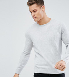 Вязаный фактурный джемпер Burton Menswear - Серый