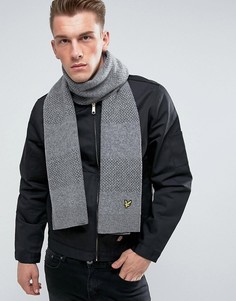 Вязаный шарф Lyle &amp; Scott Birdseye - Серый